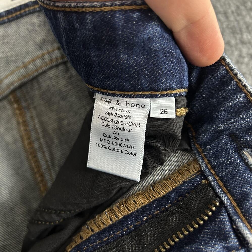 Rag & Bone Jeans Womens 26 Cailyn Cargo Wide Leg Utility Dark Blue Denim Relaxed - Picture 10 of 16